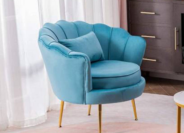 WOODENCENTURY Fabric 2 + 1 + 1 Sofa Set (light blue, Pre-assembled) Media 1 of 4