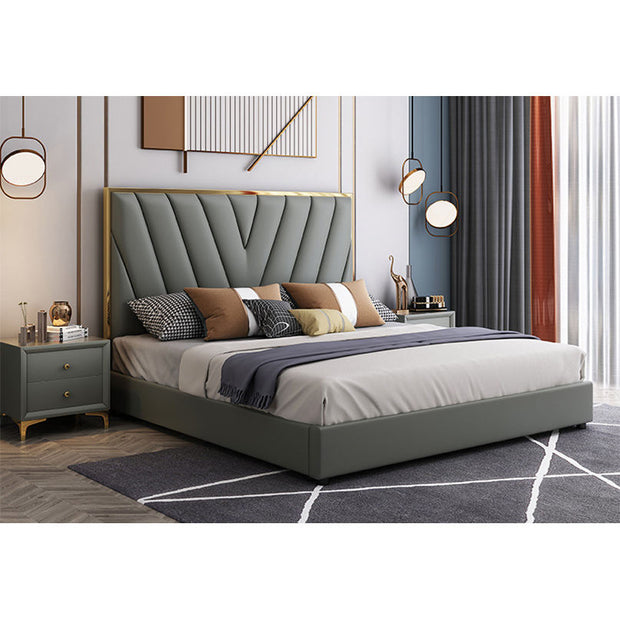 WOODENCENTURY Bed Dark Grey